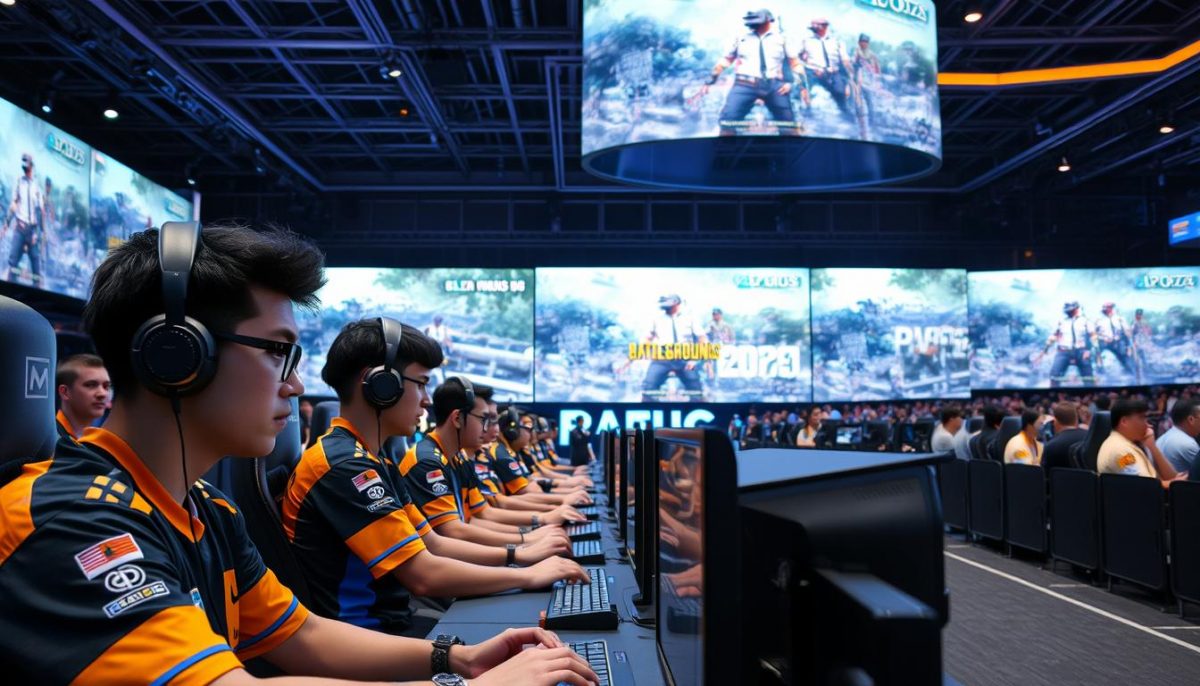 Профессиональная команда PUBG на турнире Профессиональная команда PUBG на турнире